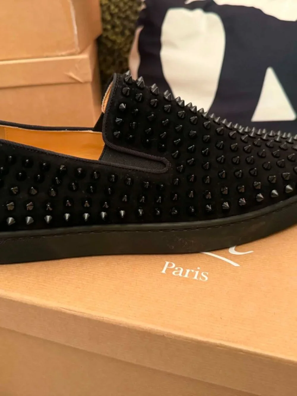 Christian Louboutin Roller Boat Flat Veau Black EU 44.5